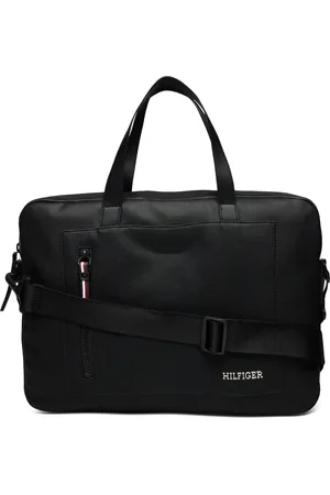 Tommy Hilfiger Th Pique Slim Computer Bag Tietok Laukku Läppärilaukku Laukku Black