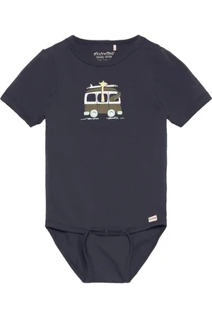 Minymo Body Ss Bodies Short-sleeved Navy