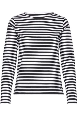 Tamaris Asolo Feminine Neckline Longsleeve Shirt Tops T-shirts & Tops Long-sleeved White