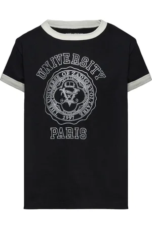 Zadig & Voltaire Short Sleeves Tee-Shirt Tops T-shirts Short-sleeved Black