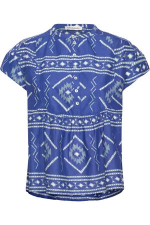 Lollys Laundry Mollyll Top Ss Tops Blouses Short-sleeved Blue