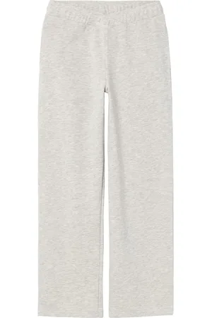 LMTD Nlfhopal Lw Wide Uneven Sweat Pant Bottoms Sweatpants Grey