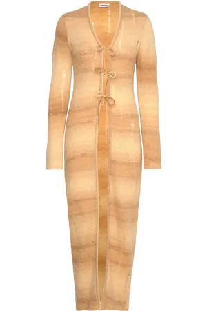 H2OFagerholt Mahairy Long Dress Tops Knitwear Cardigans Cream