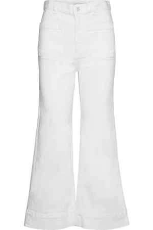 Jeanerica Sw012 St Monica Cropped Jeans Designers Jeans Flares White