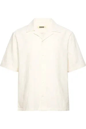 Woodbird Wbsunny Mesh Shirt Designers Shirts Short-sleeved White