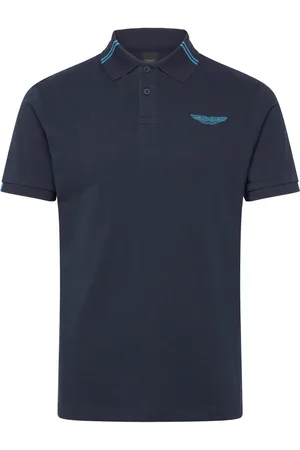 Hackett Am Tipped Polo Tops Polos Short-sleeved Navy