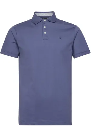Hackett Pima Cotton Polo Tops Polos Short-sleeved Blue