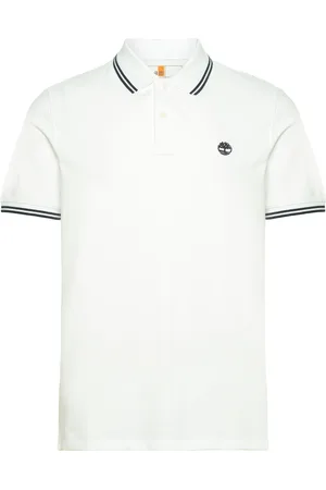 Timberland Tipped Pique Short Sleeve Polo Designers Polos Short-sleeved White