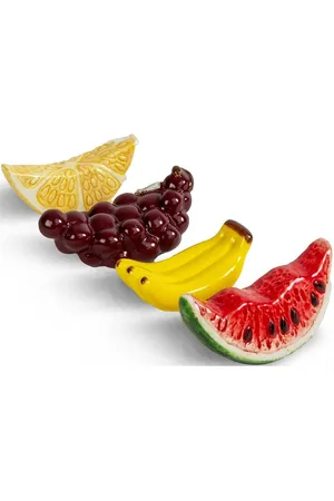 Babyono Chopstick Holders Fruits 4Pcs/Set Home Tableware Cutlery Chopsticks Yellow