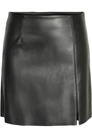 Noisy May Nmclara Penny Pu Hw Slit Skirt Noos Lyhyt Hame Black