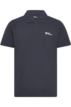 Jack Wolfskin Essential Polo M Sport Polos Short-sleeved Blue