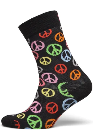 Happy Socks Peace Sock Lingerie Socks Regular Socks Black