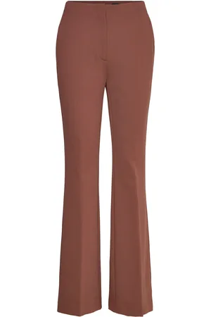 HUGO BOSS Telessa Designers Trousers Flared Brown