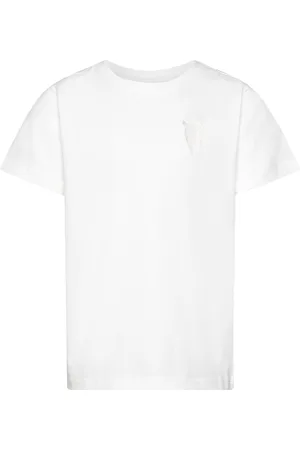 Knowledge Cotton Apparal Regular Short Sleeve Heavy Single W Tops T-shirts Short-sleeved White