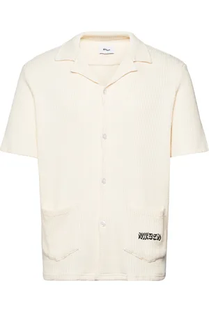 Nikben Waffle Vanilla Shirt Designers Shirts Short-sleeved Cream