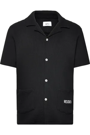 Nikben Waffle Nero Shirt Designers Shirts Short-sleeved Black
