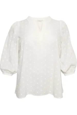 Kaffe Kcjolana Blouse Tops Blouses Long-sleeved White