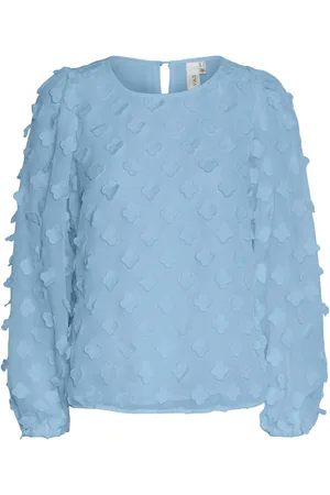Y.A.S Rosella Ls Top Tops Blouses Long-sleeved Blue