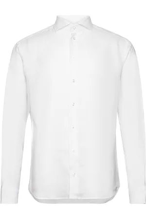 BOSWEEL SHIRTS EST. 1937 Regular Fit Men Shirt Tops Shirts Linen Shirts White