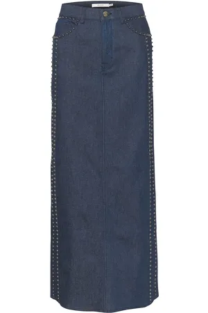 Gestuz Rockiegz Hw Long Skirt Pitkä Hame Navy