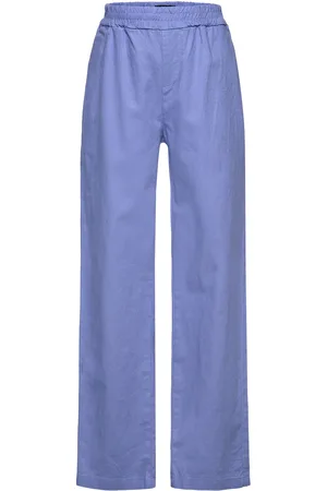 LMTD Nlfhill Linen Reg Pant Bottoms Trousers Blue