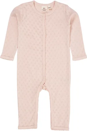 Copenhagen Colors Pointelle Heart Full Body Pitkähihainen Body Pink