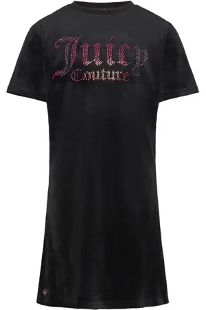 Juicy Couture Luxe Diamante Fitted Ss Tee Dress Dresses & Skirts Dresses Casual Dresses Short-sleeved Casual Dresses Black