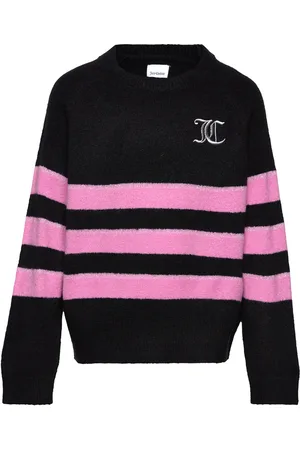 Juicy Couture Juicy Textured Stripe Jumper Tops Knitwear Pullovers Black