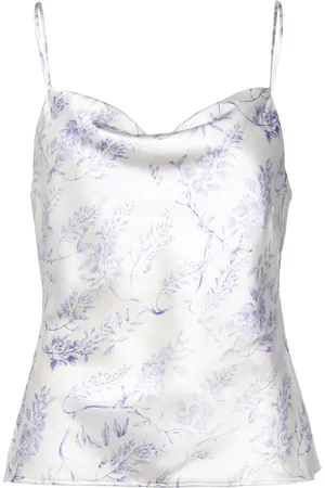 Holzweiler Eila Print Top Designers Blouses Sleeveless White