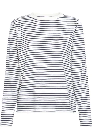Ichi Ihmira Ls2 Tops Shirts Long-sleeved Navy