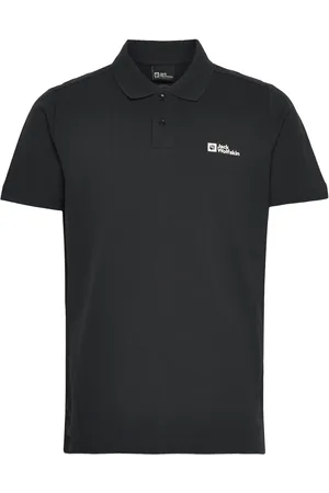 Jack Wolfskin Essential Polo M Sport Polos Short-sleeved Black