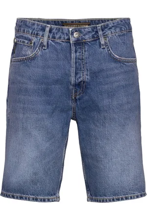 Superdry Vintage Straight Short Bottoms Shorts Denim Blue