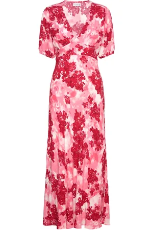 FAITHFULL THE BRAND Las Mayas Midi Dress Maksimekko Juhlamekko Red