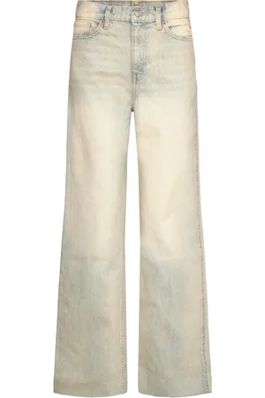 MANGO High-Rise Wideleg Jeans Bottoms Trousers Wide Leg Blue