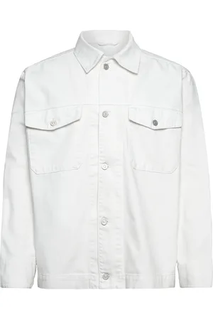 J Lindeberg Hunt Ecru Denim Overshirt Designers Jackets Denim White