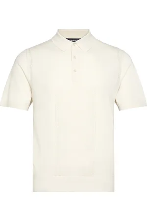J Lindeberg Reymond Solid Polo Designers Knitwear Short Sleeve Knitted Polos White