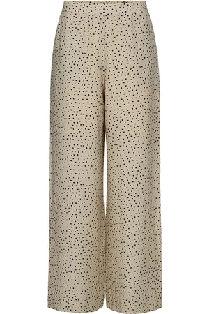 Numph Nudani Pants Bottoms Trousers Wide Leg Cream
