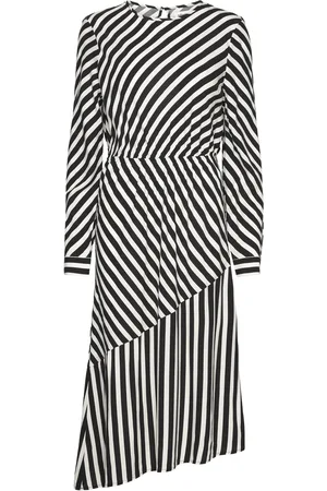 Lollys Laundry Rigall Midi Dress Ls Polvipituinen Mekko Black