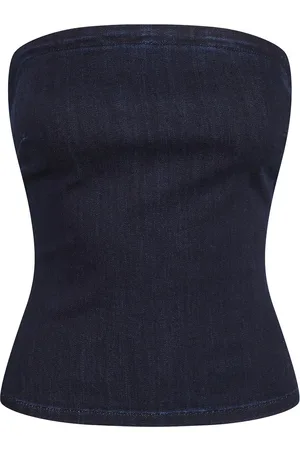 My Essential Wardrobe Ayomw 158 Denim Top Tops Blouses Sleeveless Blue
