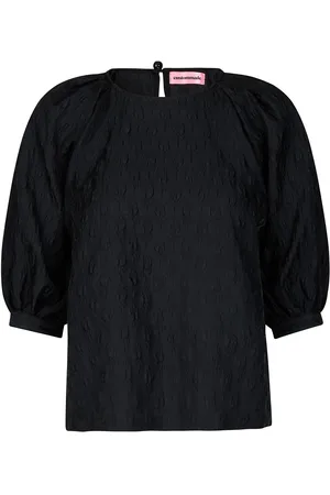Custommade Ulrikke Tops Blouses Short-sleeved Blue