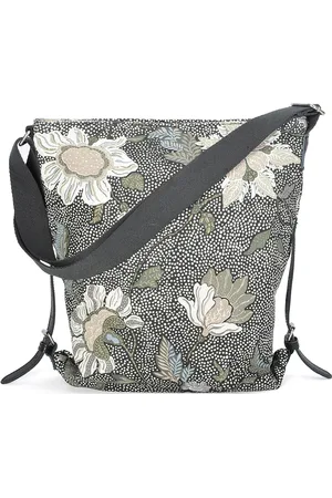 Ceannis Shoulder Bag Black Flower Linen Bags Small Shoulder Bags-crossbody Bags Multi/patterned