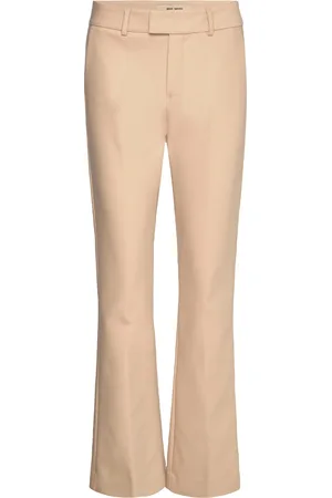 Mos Mosh Mmellen Night Pant Bottoms Trousers Straight Leg Beige