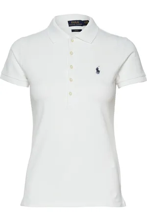 Ralph Lauren Slim Fit Stretch Polo Shirt Tops T-shirts & Tops Polos White