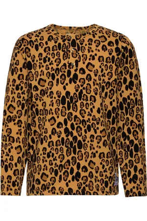 Mini Rodini Basic Leopard Grandpa Tops T-shirts Long-sleeved T-shirts Multi/patterned