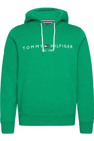 Tommy Hilfiger Tommy Logo Hoody Tops Sweat-shirts & Hoodies Hoodies Green