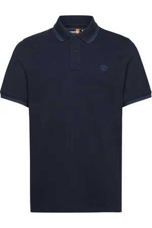 Timberland Tipped Pique Short Sleeve Polo Designers Polos Short-sleeved Blue