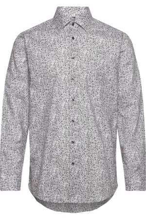 Seidensticker Cityhemden 1/1 Arm Tops Shirts Casual Grey