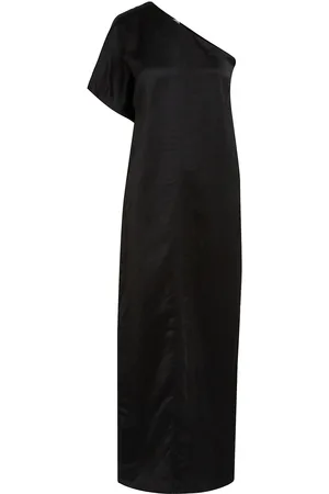 Calvin Klein Viscose Linen Shift Maxi Dress Maksimekko Juhlamekko Black