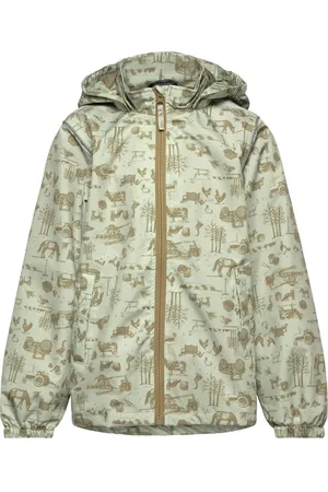 Mikk-Line Summer Jacket Aop Ohut Takki Kuoritakki Green