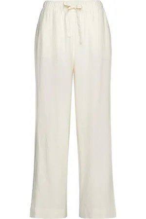Creative Collective Alana Pants Bottoms Trousers Linen Trousers Cream